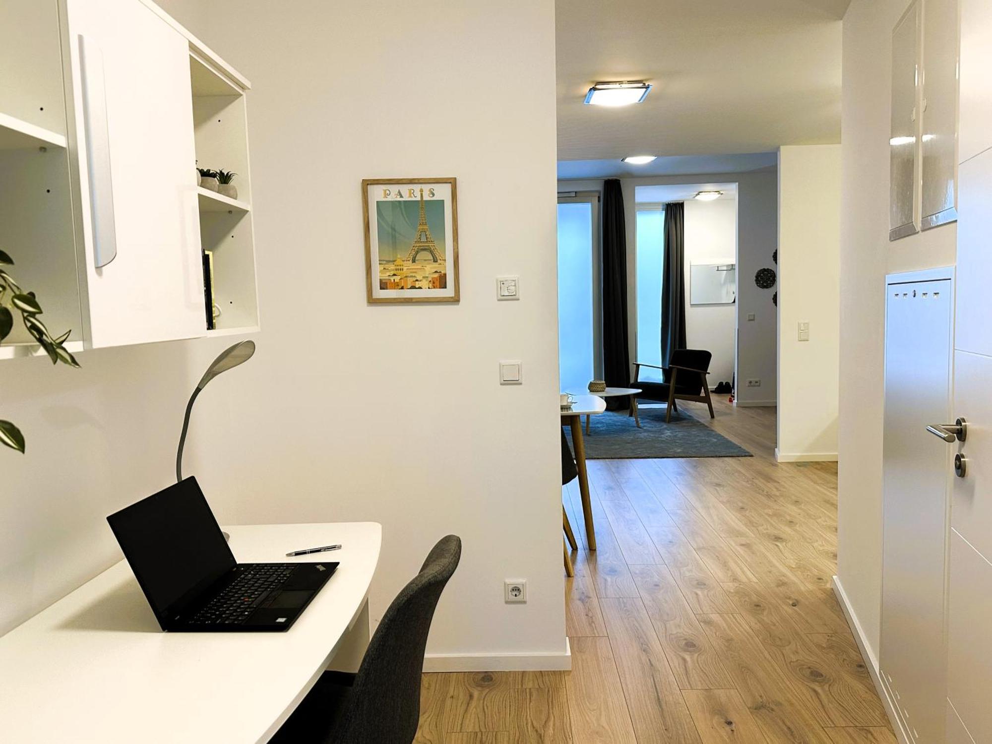 Bohnapartments - Nordkap-Suiten - Gratis Parkplatz - Moderner Neubau - Erdgeschoss - Fussbodenheizung Erfurt Rum bild