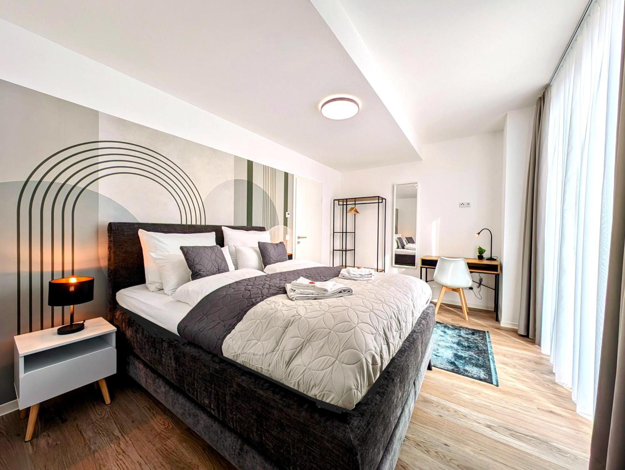 Bohnapartments - Nordkap-Suiten - Gratis Parkplatz - Moderner Neubau - Erdgeschoss - Fussbodenheizung Erfurt Exteriör bild