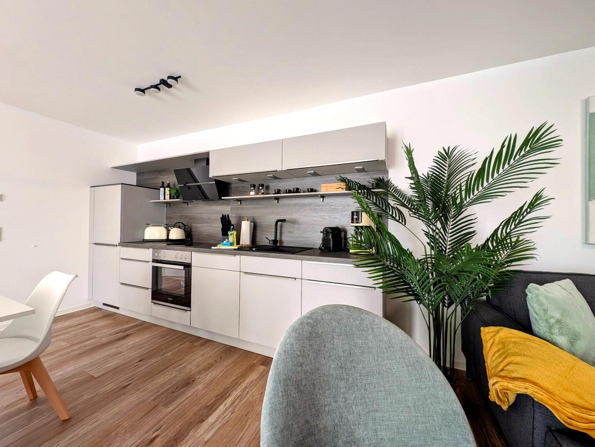 Bohnapartments - Nordkap-Suiten - Gratis Parkplatz - Moderner Neubau - Erdgeschoss - Fussbodenheizung Erfurt Exteriör bild