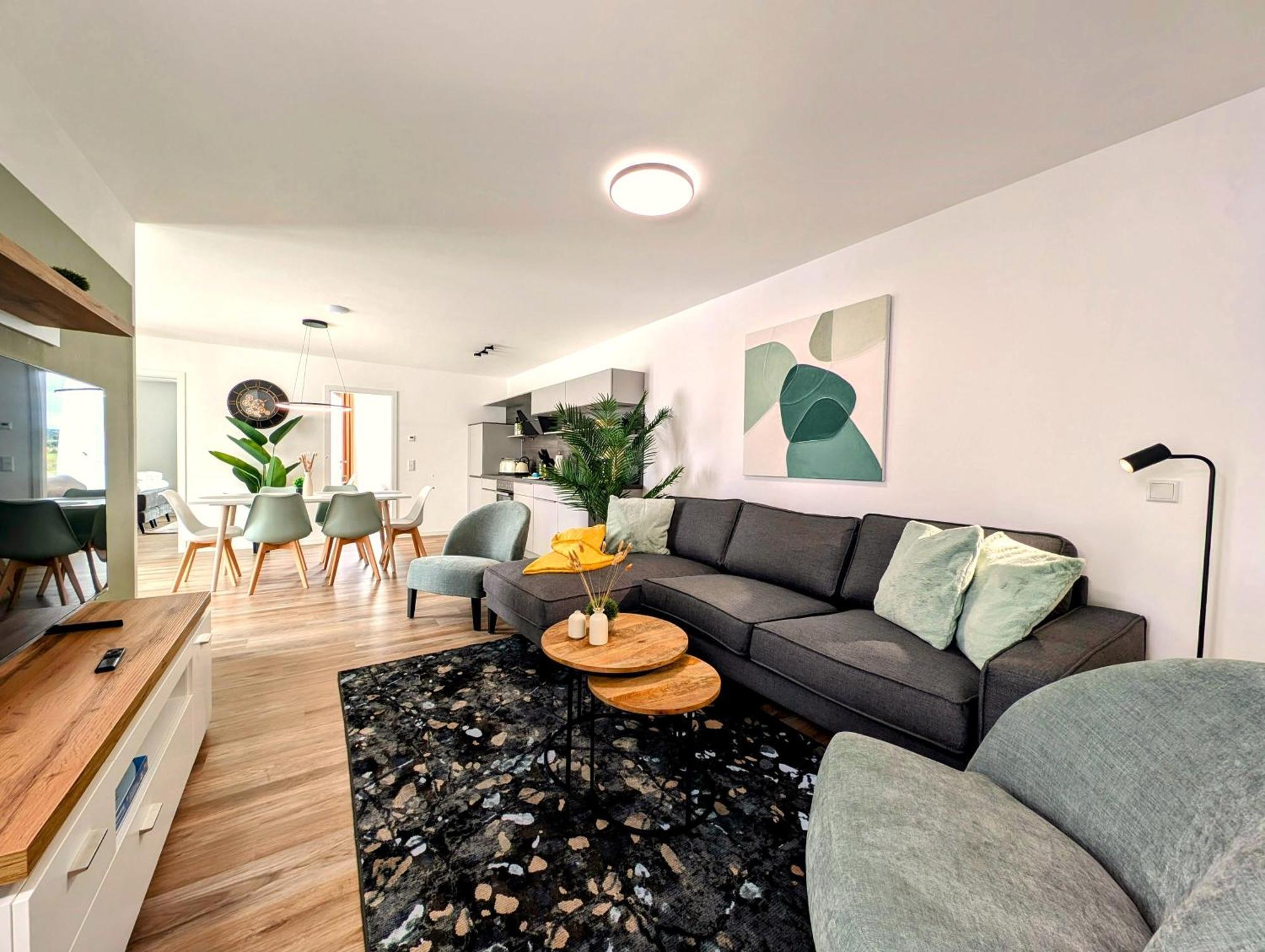 Bohnapartments - Nordkap-Suiten - Gratis Parkplatz - Moderner Neubau - Erdgeschoss - Fussbodenheizung Erfurt Exteriör bild